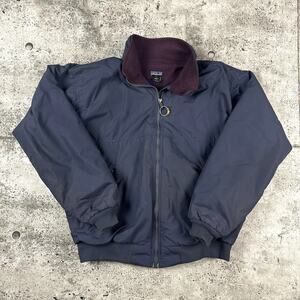 Vintage Patagonia Shelled Synchilla Jacket USA Made Size L Navy & Purple